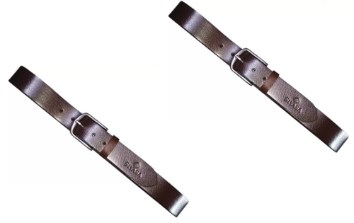 Men Party, Casual, Formal Brown Genuine Leather Belt PACK OF 2