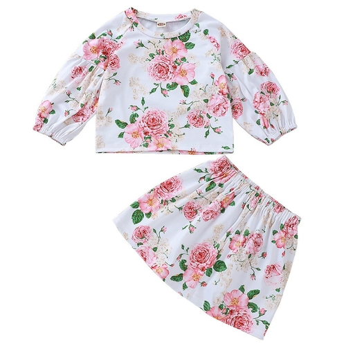 1 4T 2PCS Toddler Kids Baby Girls Floral Clothes