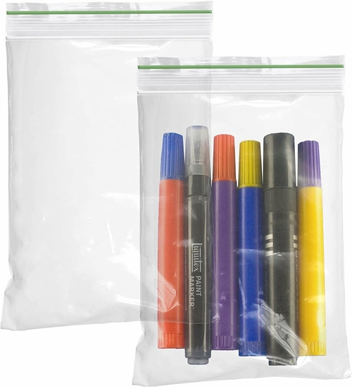 Pack 1000 Greenline Zipper Bags 2 x 3. Seal Top Polyethylene Bags 2x3,