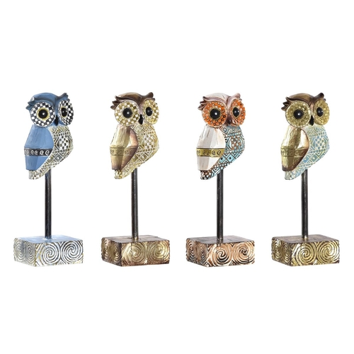 Decorative Figure DKD Home Decor Multicolour Owl Boho 6,5 x 6,2 x 20