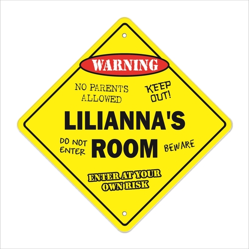 SignMission X-Liliannas Room 12 x 12 in. Crossing Zone Xing Room Sign 