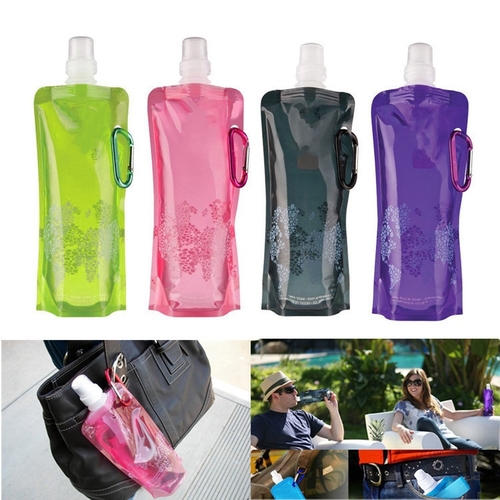 Foldable Water Bottle Bags 480ML Environmental