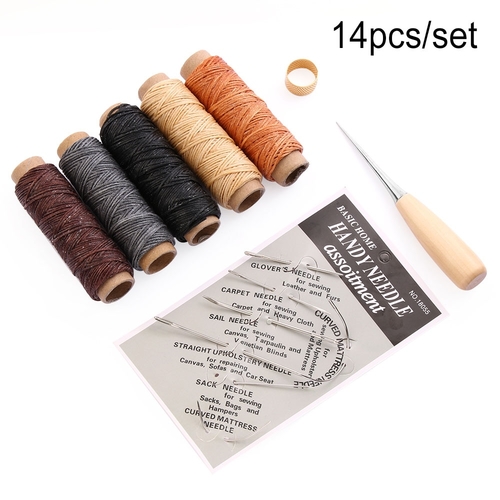 14pcs/set Leather Drilling Awl Canvas Shoe Repair