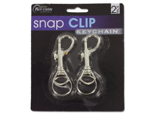 Bulk Buys KC019-36 Snap Clip Key Chains -Pack of 36