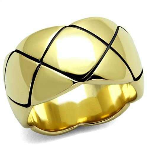 Women IP Gold Stainless Steel Ring with No Stone in No Stone - Size 7