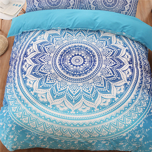 3 Pcs Bohemian Style Flower Print Bedding