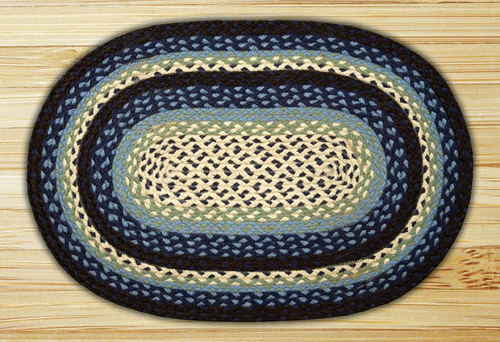 Capitol Earth Rugs 02-312 Blueberry-Creme Jute Braided Rug