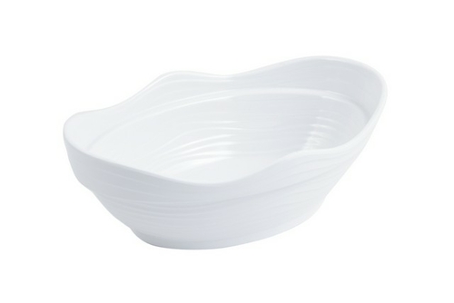 Bon Chef 53205WHITE 12 x 8 x 4 in. Euro Round Bowl 3 quart Bowl, W