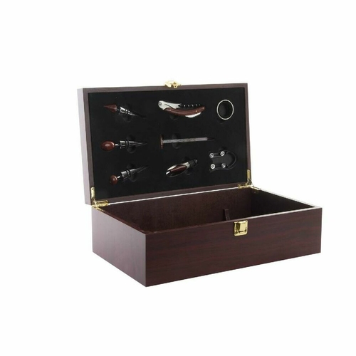 Set of Wine Accessories DKD Home Decor Stainless steel Dark brown (8