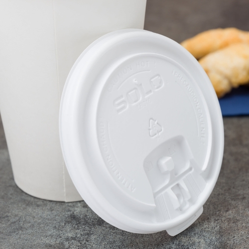 Solo LB3161-00007 CPC 20 oz White Plastic Tab Lid, Case of 1000