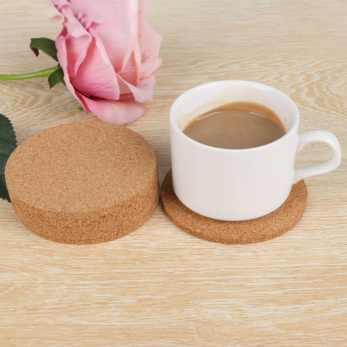 6pcs Natural Cork Resistant Wood Cup Mat Tea