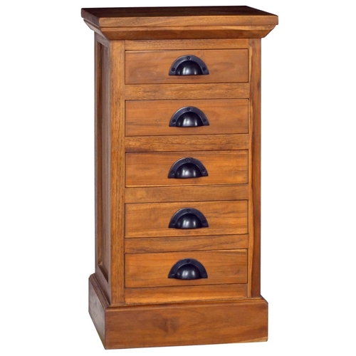 5-Drawer Cabinet 13.8"x11.8"x23.6" Solid Teak Wood