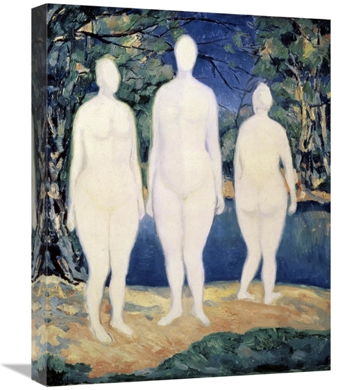 Global Gallery GCS-278359-22-142 22 in. Three Nude Figures Art Print -