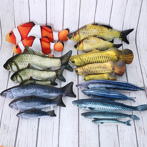 1 Pcs Fish  Cat Dog Favor Toy Plush Stuffed Fish