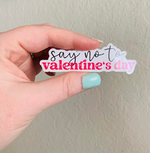 Say No-Anti Valentines Day Sticker/Magnet