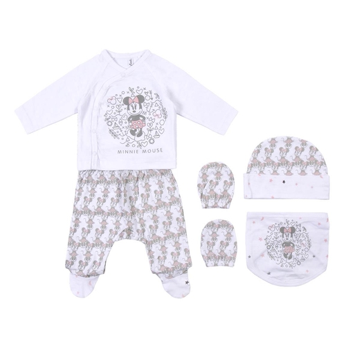 Set of clothes Minnie Mouse 4 Pieces White (1 month)