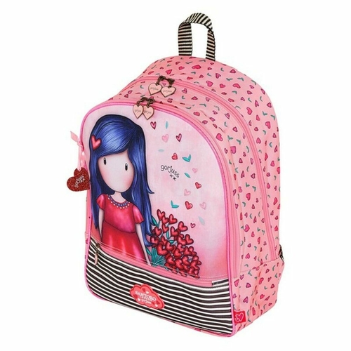 School Bag Gorjuss Love Grows Pink (32 x 45 x 13.5 cm)