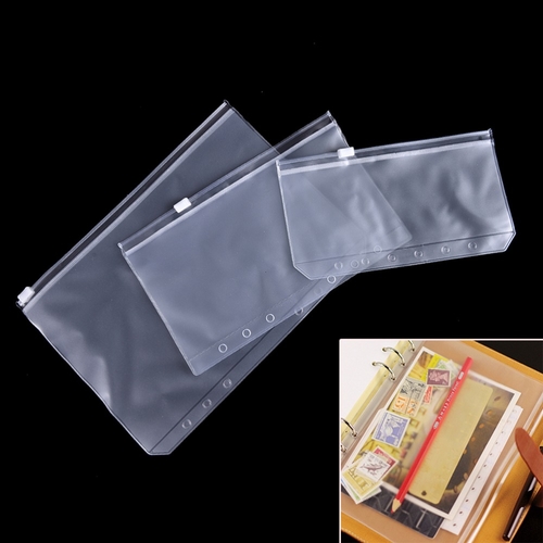 For A5/A6 Transparent PVC Storage Card Bag