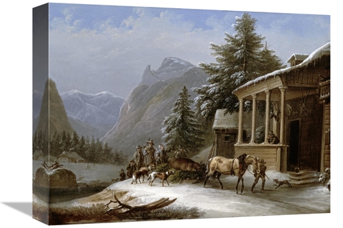 Global Gallery GCS-277619-16-142 16 in. Winter in the Bavarian Alps Ar