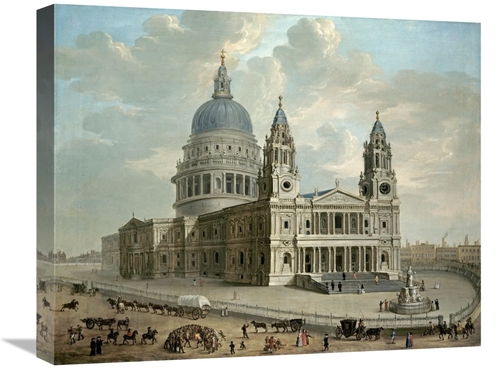 Global Gallery GCS-266291-22-142 22 in. View of St. Pauls Cathedral Ar