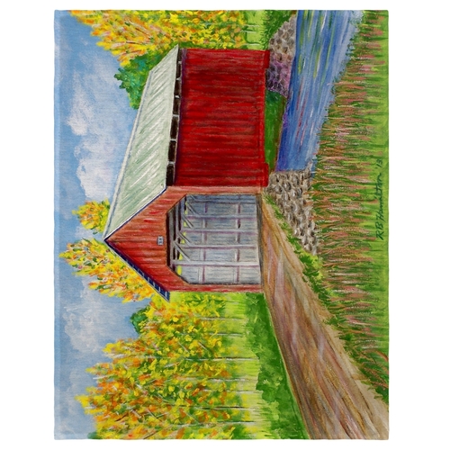 Betsy Drake PM028 14 x 18 in. Dicks Covered Bridge Place Mat - Set of 