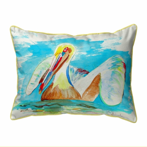 Betsy Drake ZP715 20 x 24 in. Pelican in Teal Extra Large Zippered Pil