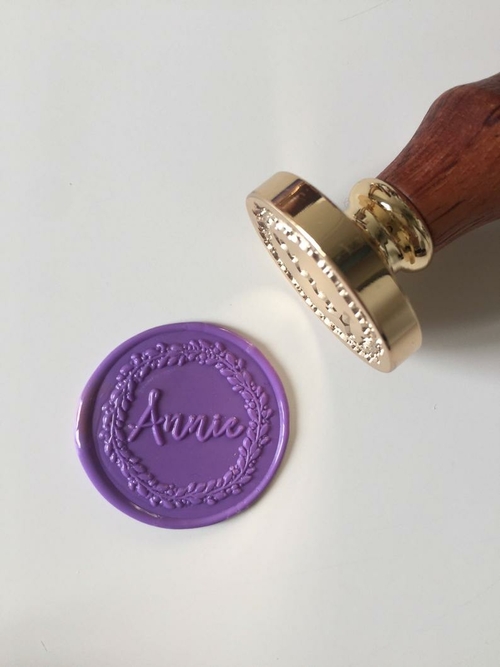 Wreath design Wedding Wax Seal Stamp with initials