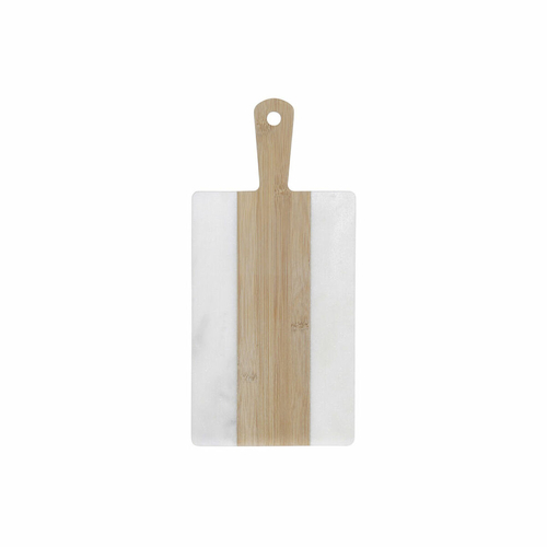 Cutting board DKD Home Decor White Natural Bamboo Marble Plastic