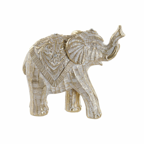 Decorative Figure DKD Home Decor Golden Elephant Colonial 17 x 7,5 x