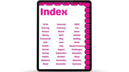 2023 Girlie Hot Pink Weekly Digital Planner | iPad GoodNotes
