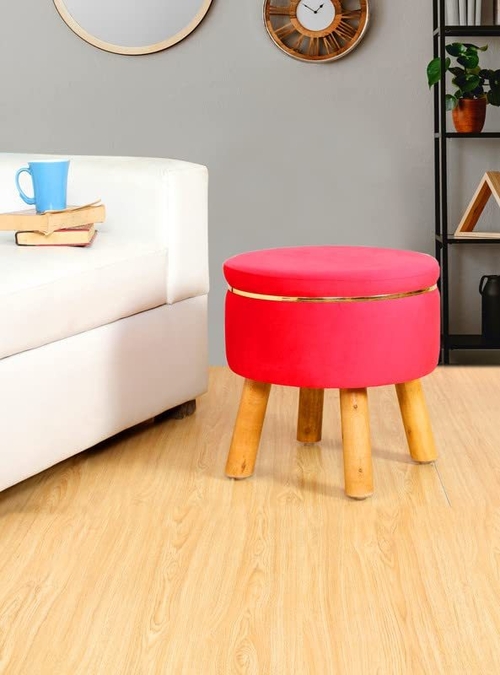 Ottoman Stool for Living Room Sitting Footrest Seat Pouf Foam Stool