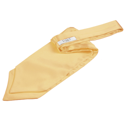 Plain Satin Self-Tie Cravat - Pale Yellow