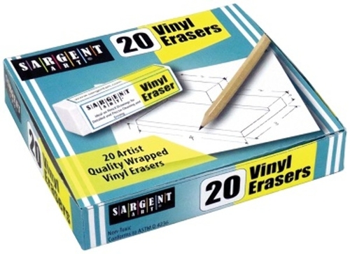 Sargent Art Eraser Classpack - 2 Count, 20 Piece, Individually Sleeved