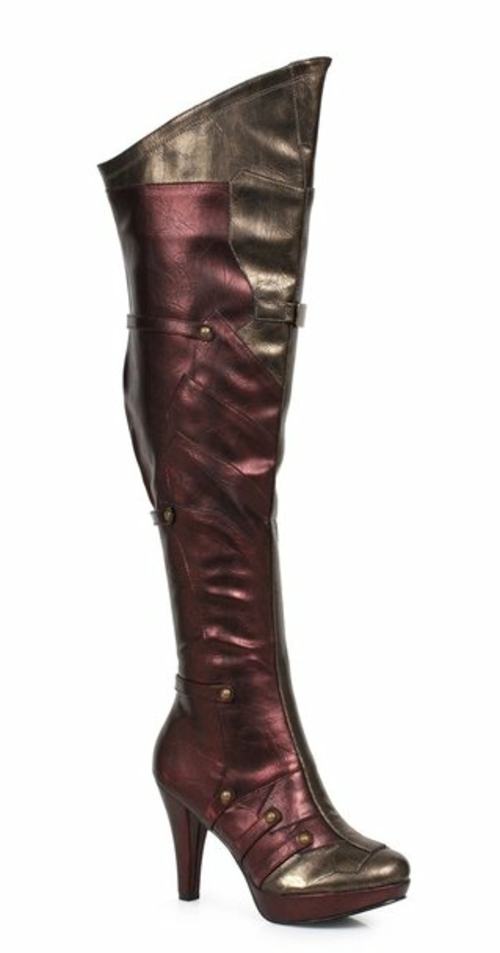 Ellie 248727 Womens Red Thigh High Boots- Size 7