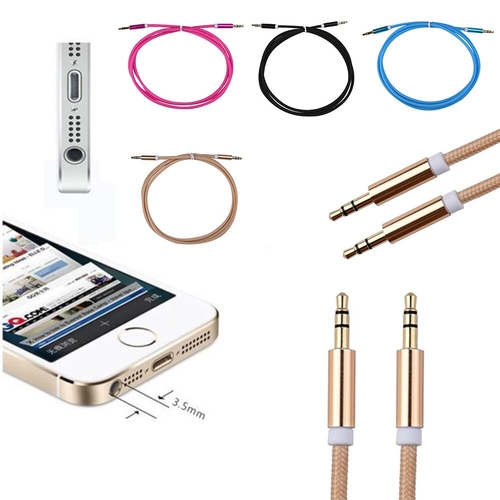 1PC Universal 3.5mm Jack Male to Male Car Aux