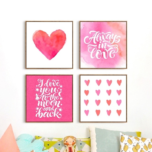 Always in Love Quote Art Print Wall Pictures,