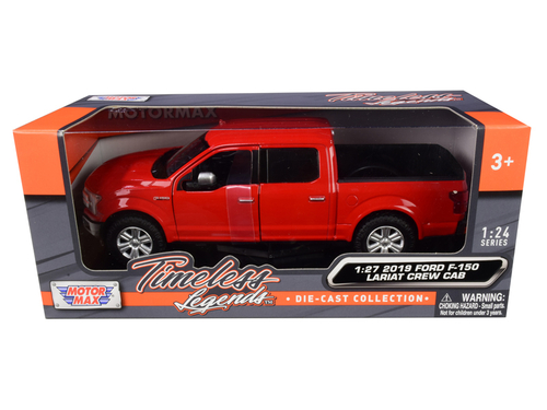 2019 Ford F-150 Lariat Crew Cab Pickup Truck Red 1/24-1/27 Diecast