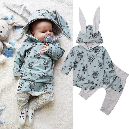 Lovely Toddler Baby Girl Rabbit Printed