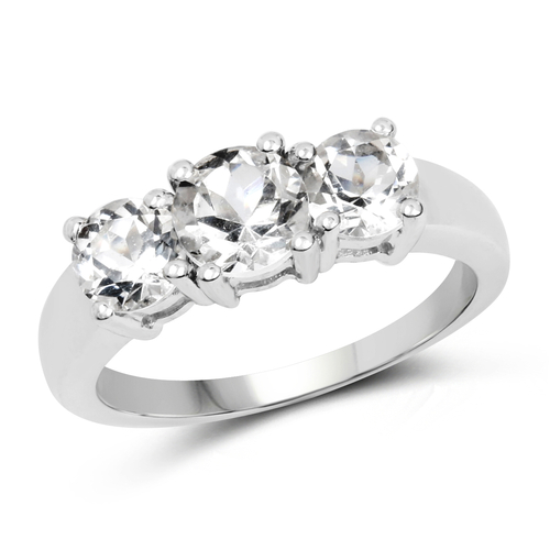 2.08 Carat Genuine Crystal Quartz .925 Sterling Silver Ring