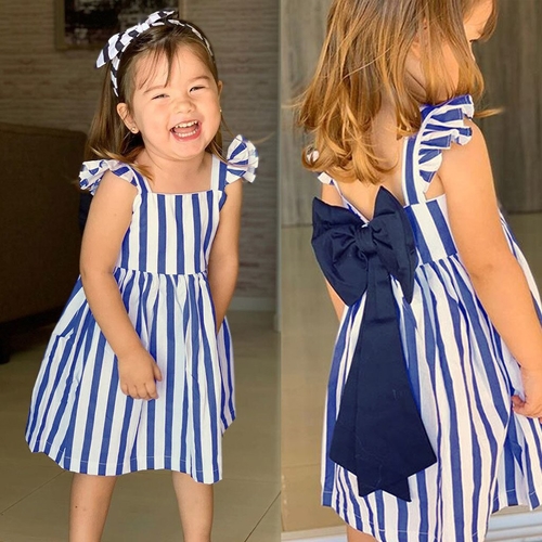 Classic Infant Kid Baby Girl Backless Big Bow