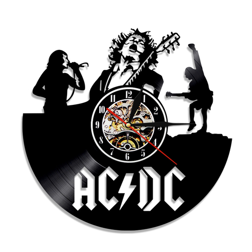 ACDC HARD ROCK HANDMADE VINYL RECORD WALL CLOCK