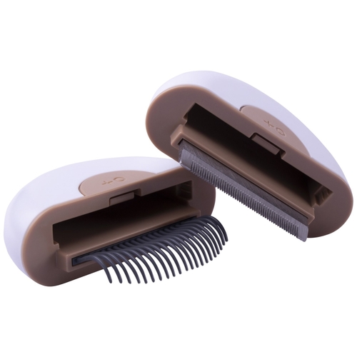 Pet Life GR1BRSM LYNX 2-in-1 Travel Connecting Grooming Pet Comb & Des