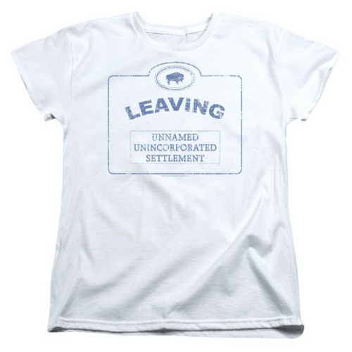 Trevco Warehouse 13-Now Leaving Univille Short Sleeve Womens Tee, 