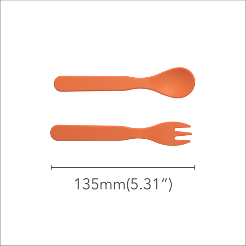 Corndrop Kids Spoon and Folk Set (Short) - PLA- Eco Friendly