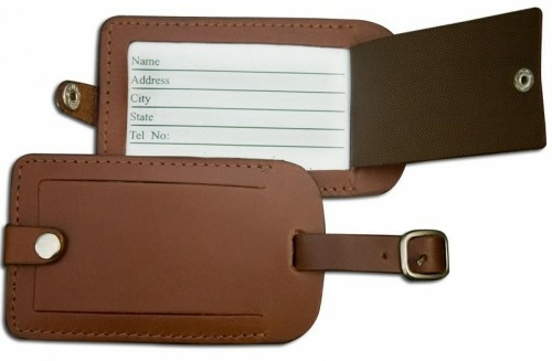 Dacasso  Classic Black Leather Luggage - Rustic Brown