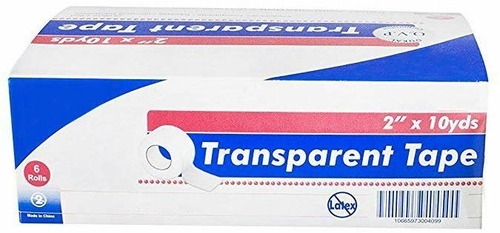 Transparent Tapes. Case of 72 Medical Tapes 2" x 10 yds. Non-sterile