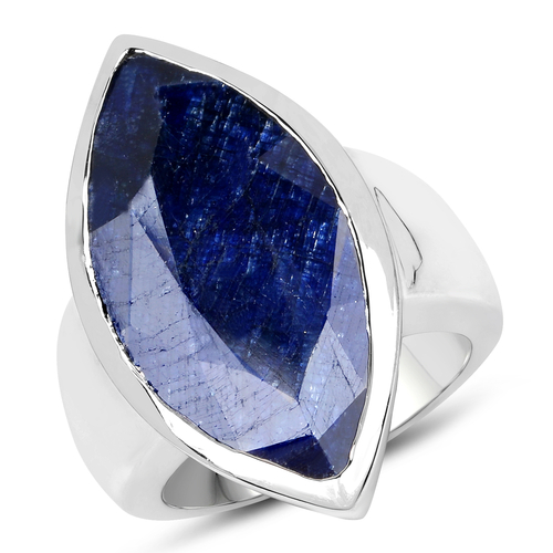 19.95 Carat Dyed Sapphire Brass Ring