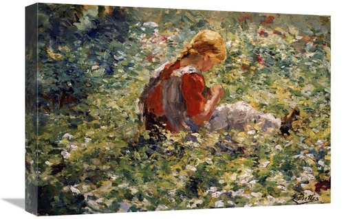 Global Gallery GCS-267014-22-142 22 in. A Young Girl in a Flower Garde