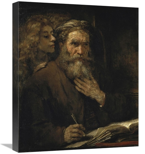 Global Gallery GCS-279591-22-142 22 in. Saint Matthew & The Angel Art 