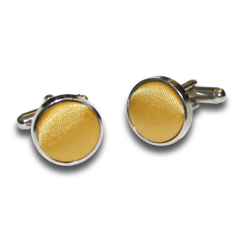 Plain Satin Cufflinks - Gold